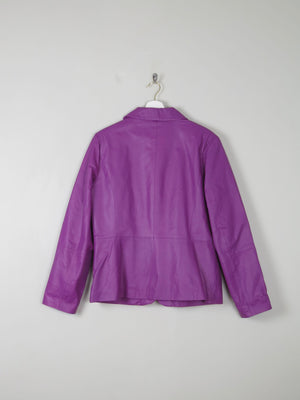 Women's Vintage  Purple Leather Tailored Jacket M - The Harlequin
