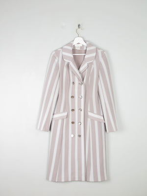 Women's Vintage Striped Crimpline Light Coat 10/12 - The Harlequin