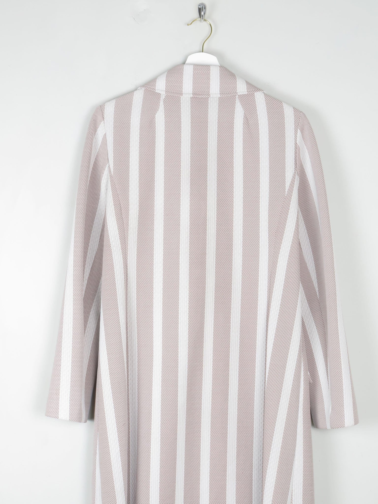 Women's Vintage Striped Crimpline Light Coat 10/12 - The Harlequin