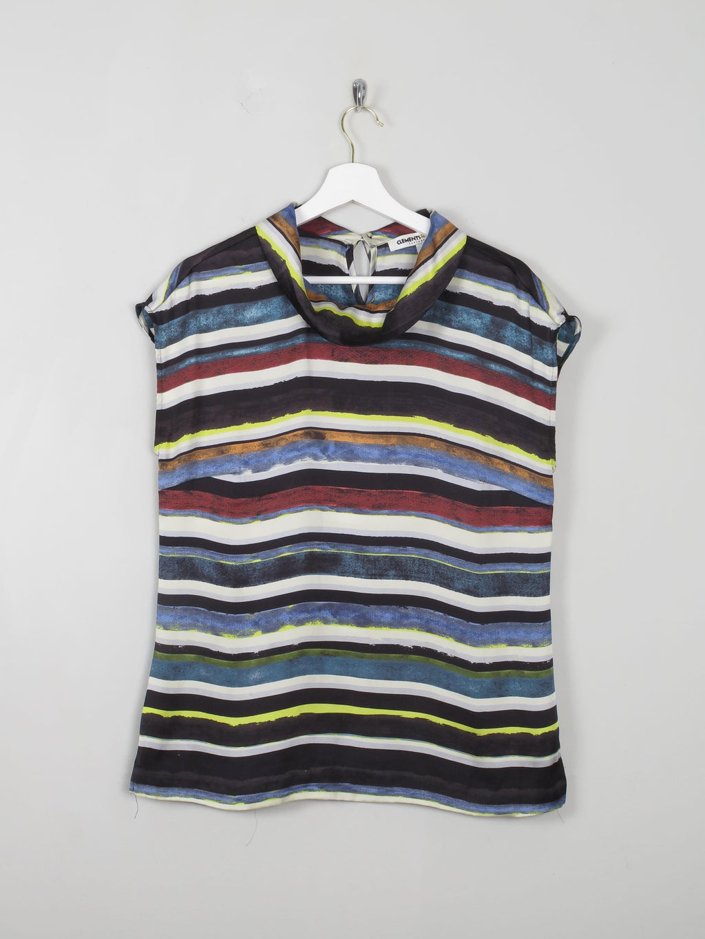 Women's Vintage Striped Sleeveless Blouse Clements Ribeiro M - The Harlequin