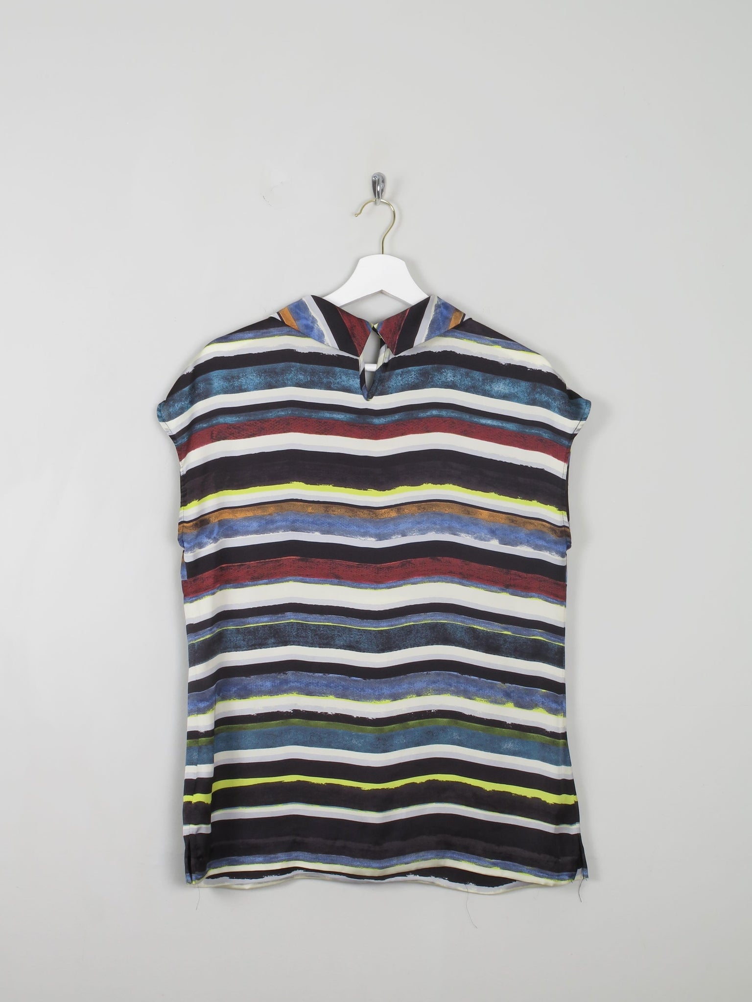 Women's Vintage Striped Sleeveless Blouse Clements Ribeiro M - The Harlequin