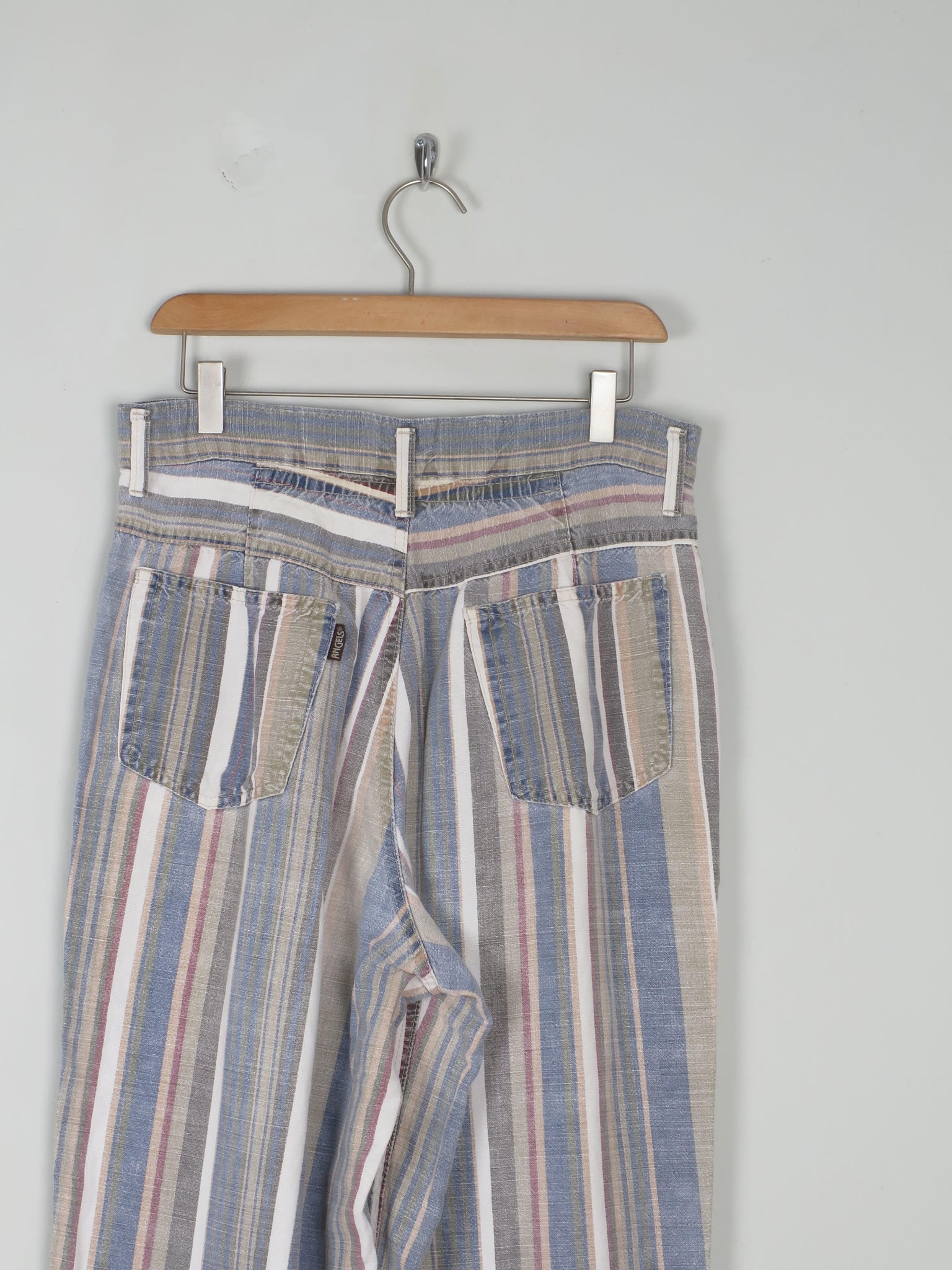 Women’s Vintage Striped Summer Trousers M 31"W - The Harlequin