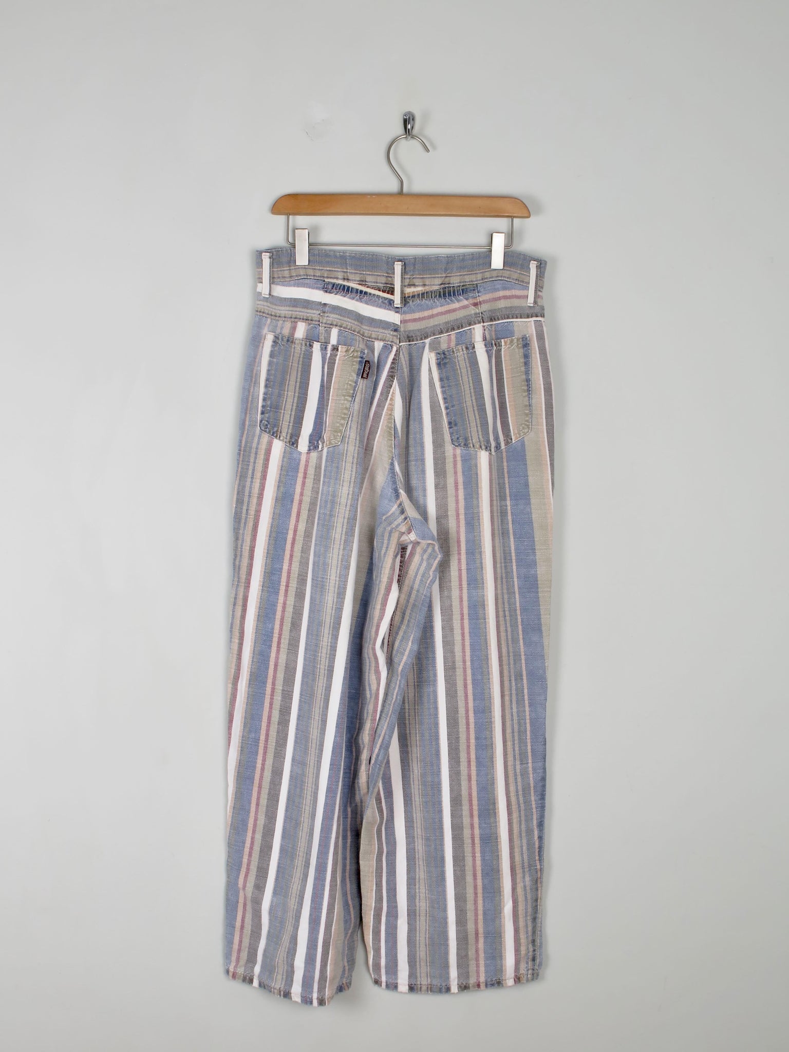 Women’s Vintage Striped Summer Trousers M 31"W - The Harlequin