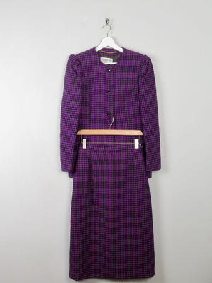 Women's Vintage Suit Purple & Black XS/S - The Harlequin