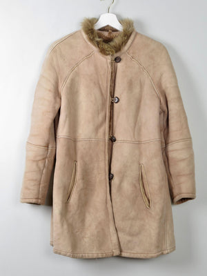 Women's Vintage Taupe Sheepskin Jacket S - The Harlequin