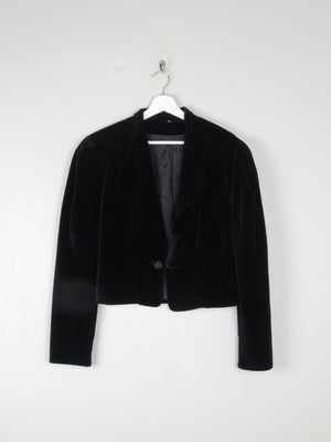 Women's Cropped Vintage Velvet Jacket S/M - The Harlequin