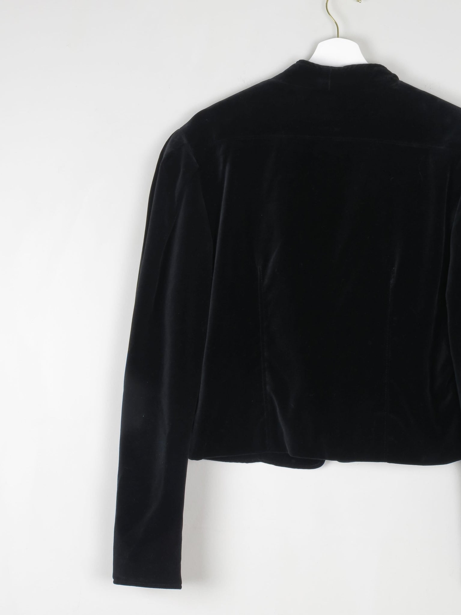 Women's Cropped Vintage Velvet Jacket S/M - The Harlequin