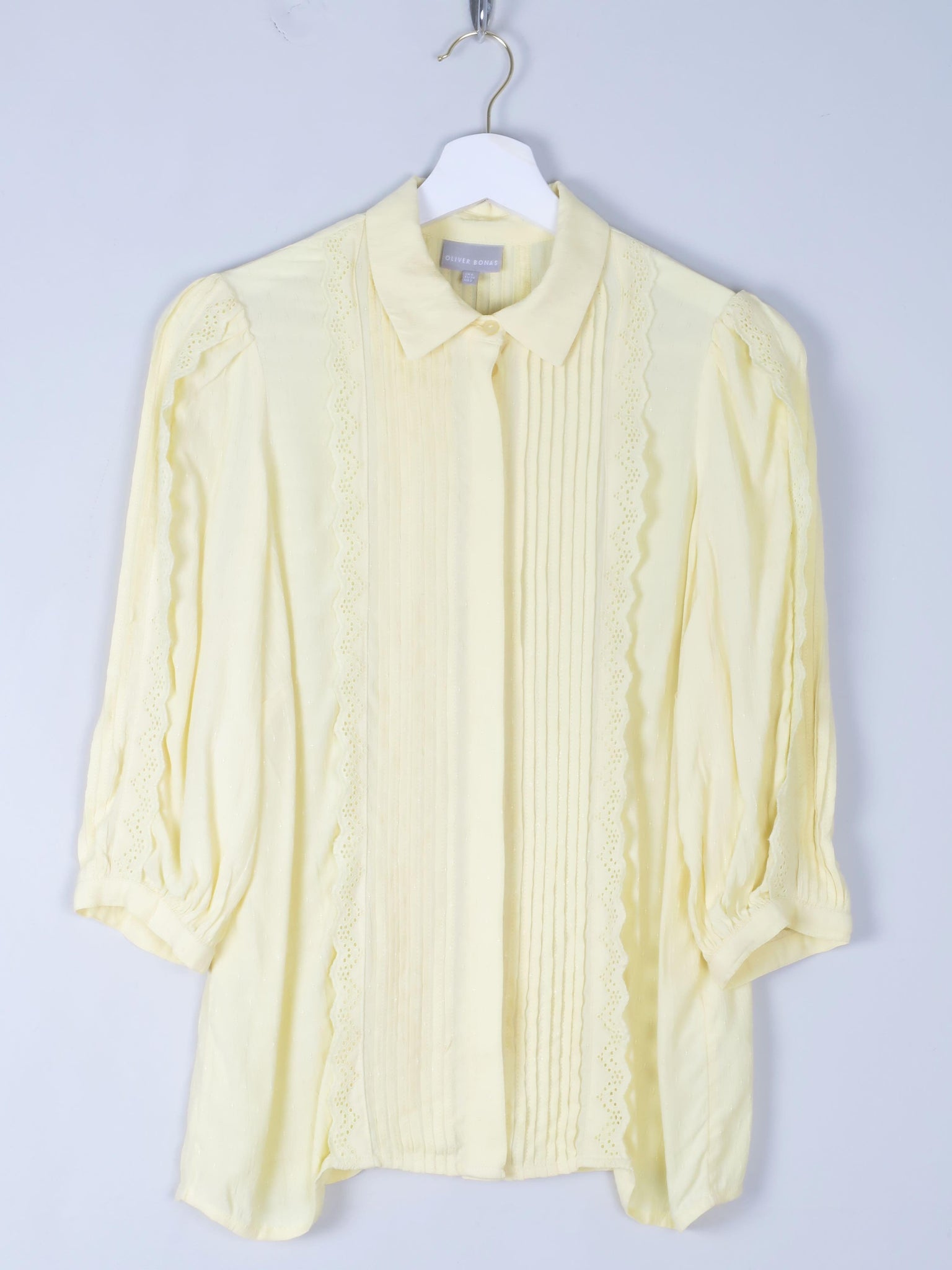 Yellow Oliver Bonas Frilly Blouse 8 - The Harlequin