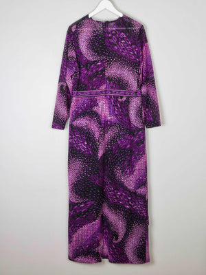 1970s Vintage Purple Maxi Dress 12/14 - The Harlequin