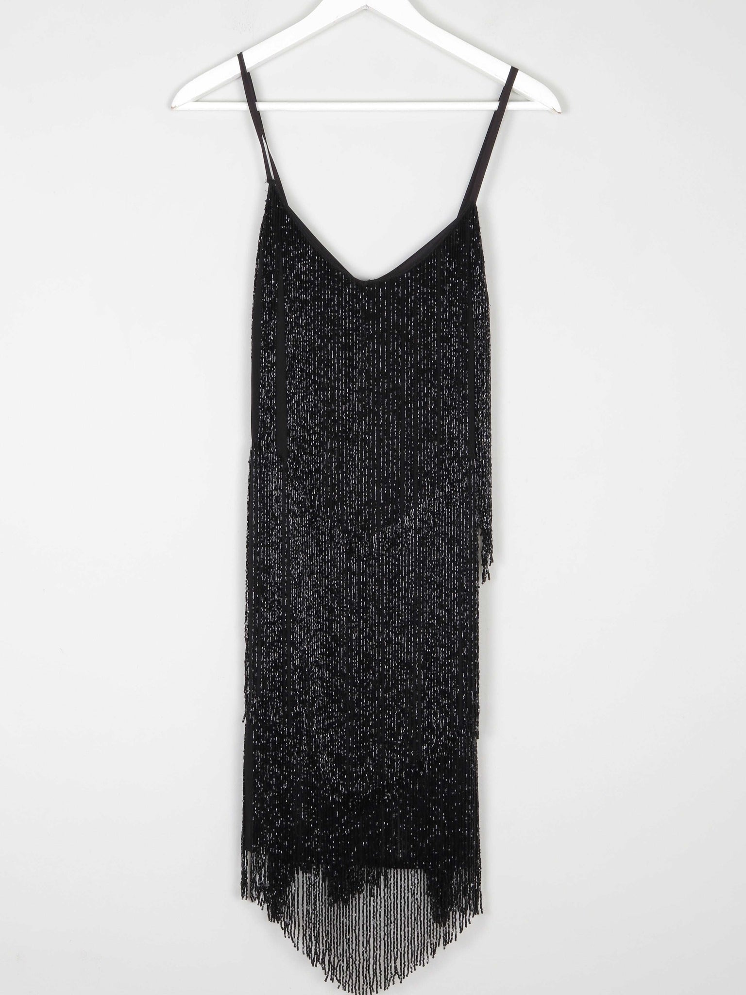 Black Beaded Flapper Dress 8/34