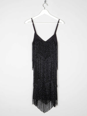 Black Beaded Flapper Dress 8/34