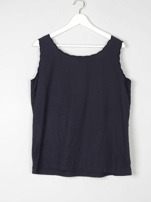 Women’s Black Cotton Camisole Top With Cut-Out Detail 14 Approx - The Harlequin