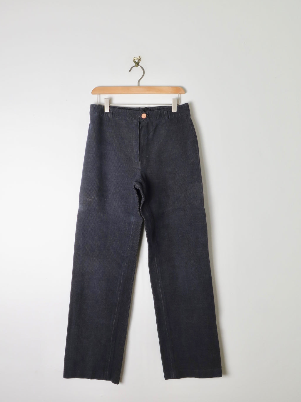 Women's Charcoal Black Cord Trousers 31" 10/12