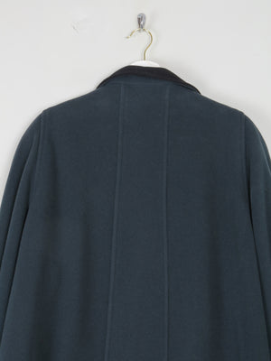 Women's Green 3/4 Length Cashmere & Wool Coat L/XL