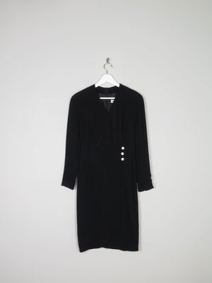 Black Cerruti 1881  Cross Over Style Dress 8/34