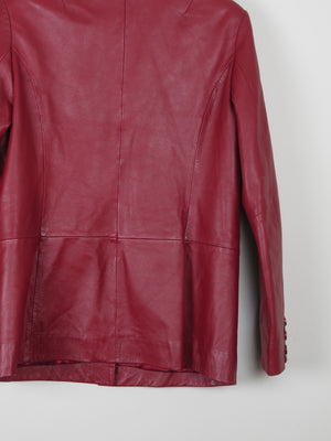 Women's Soft Wine  Leather Jacket M