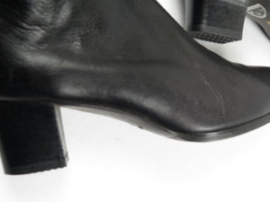 Women's Black Leather 1970s  Long Boots 4/37