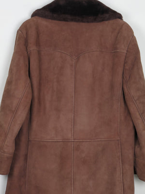 Women's Soft Vintage Sheepskin Short Coat Teddy Brown M/L - The Harlequin