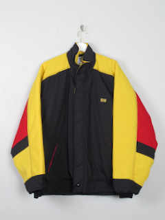 Men's Vintage Jacket Colourful  With Zip L - The Harlequin