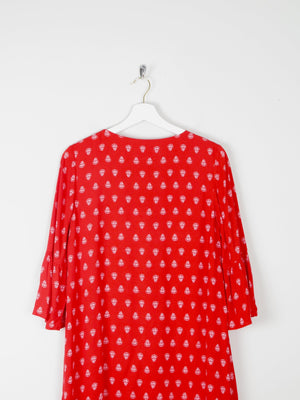 Red Short Printed Sezane Dress 34/8