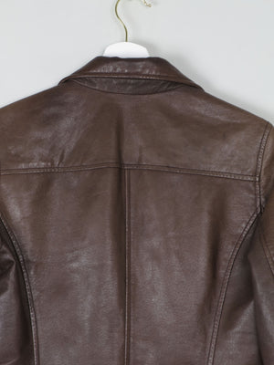 Women's Brown Leather Jacket S