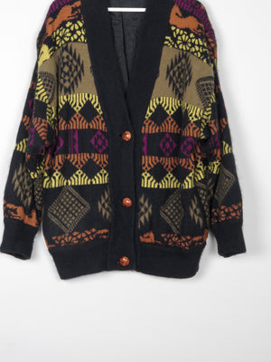 Women's Vintage Patterned Relaxed Fit Cardigan M/L