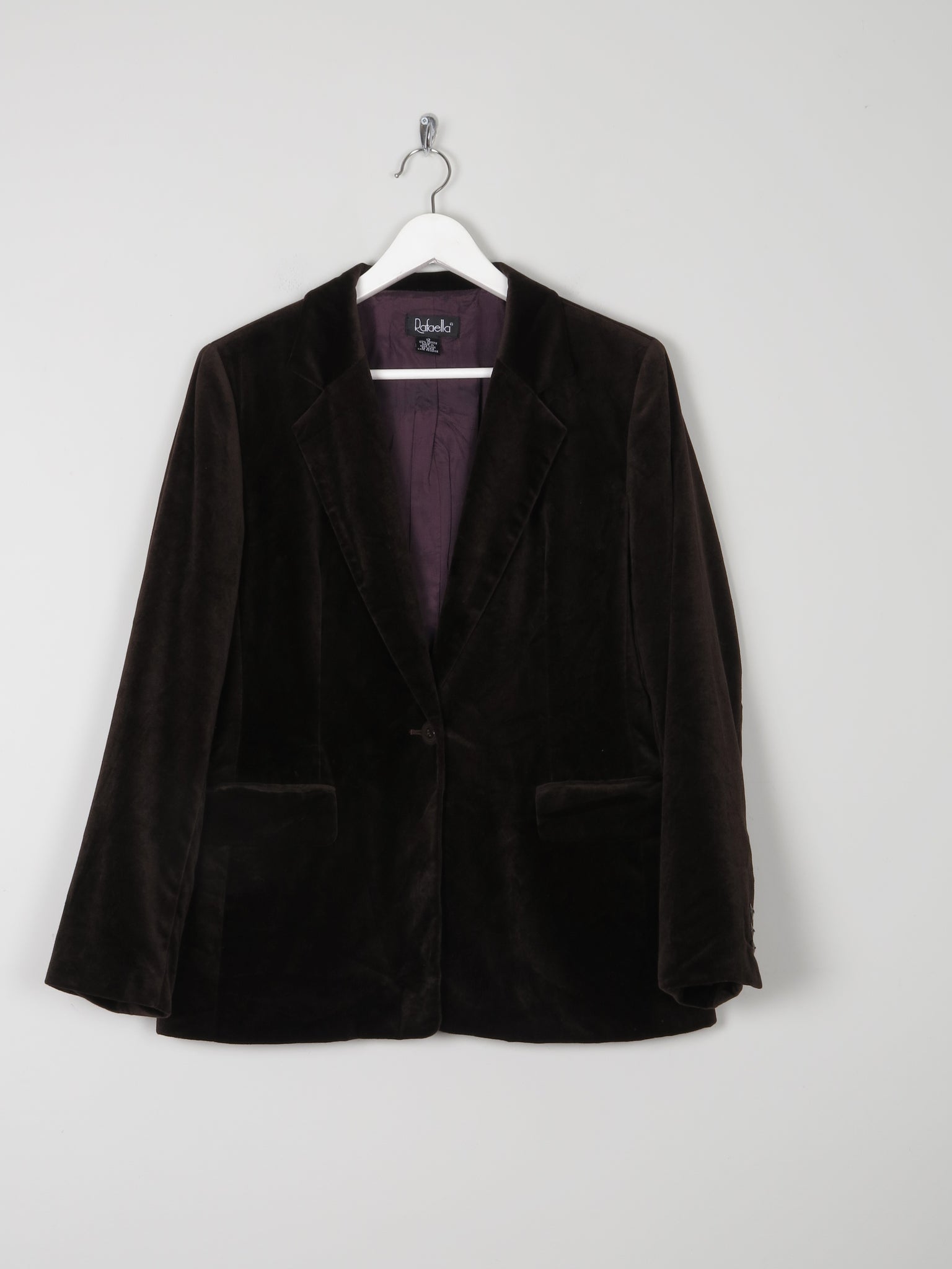 Women’s  Brown Velvet Tailored Jacket 14