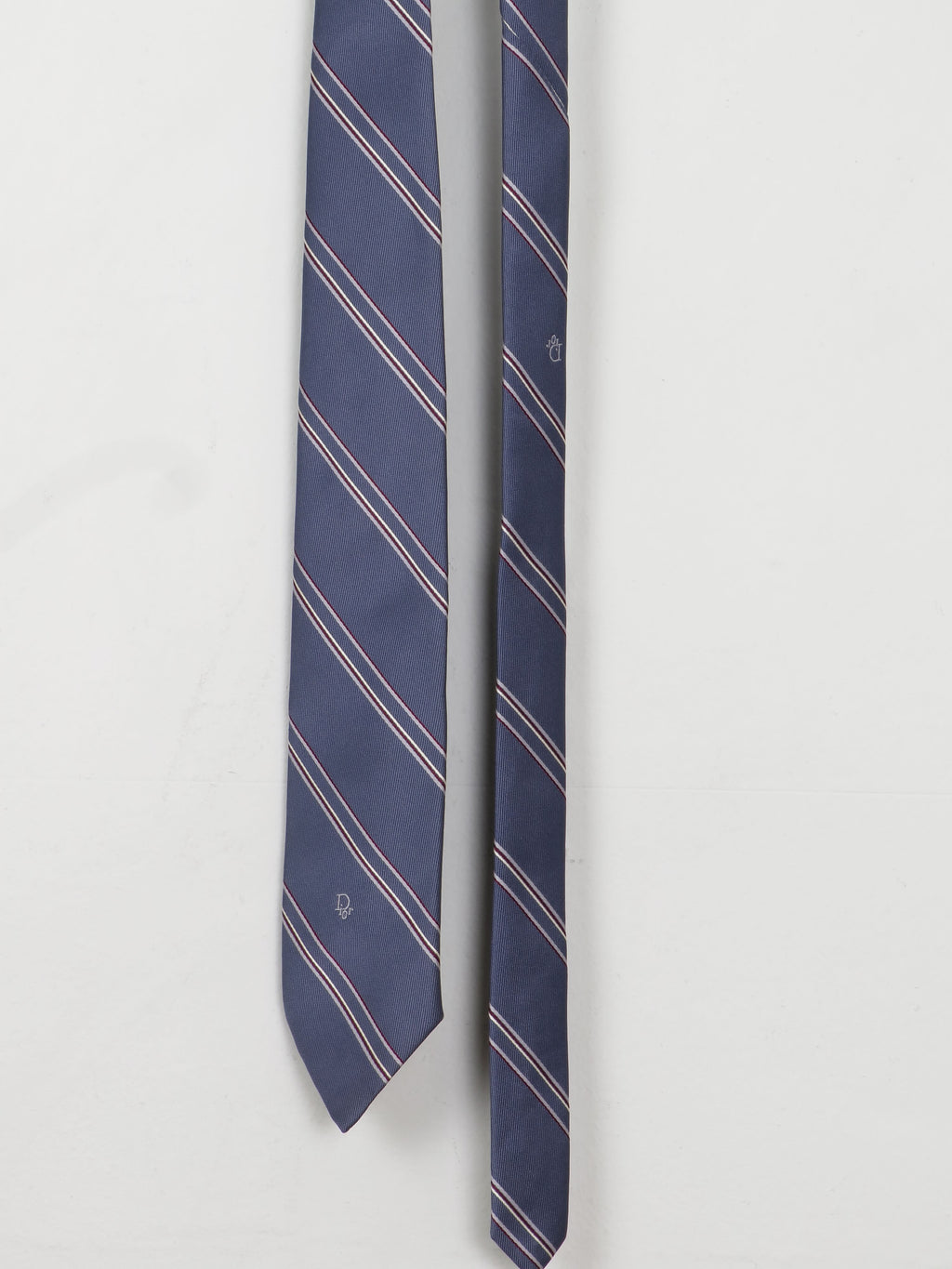 Christian  Dior Vintage Tie Blue Striped