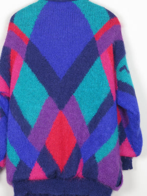 Women’s Colourful Vintage Mohair Oversized Cardigan M/L