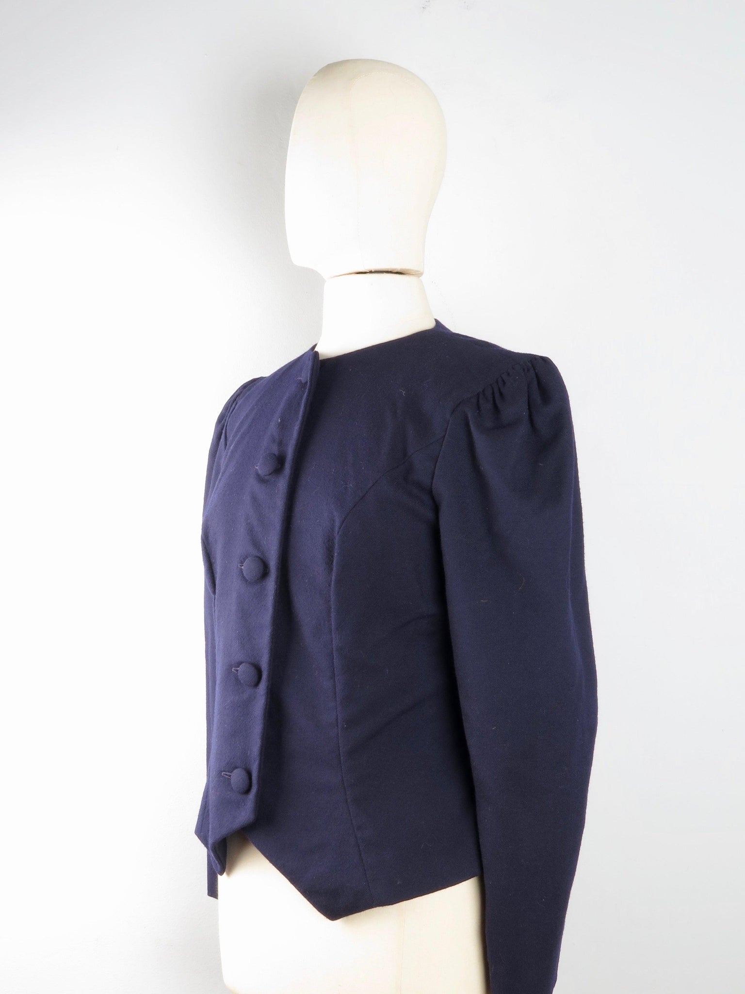 Women’s French Navy Light Wool Jacket 10/12 - The Harlequin