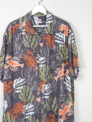 Men's Classic Hawaiian Style Shirt With Fish Print XL