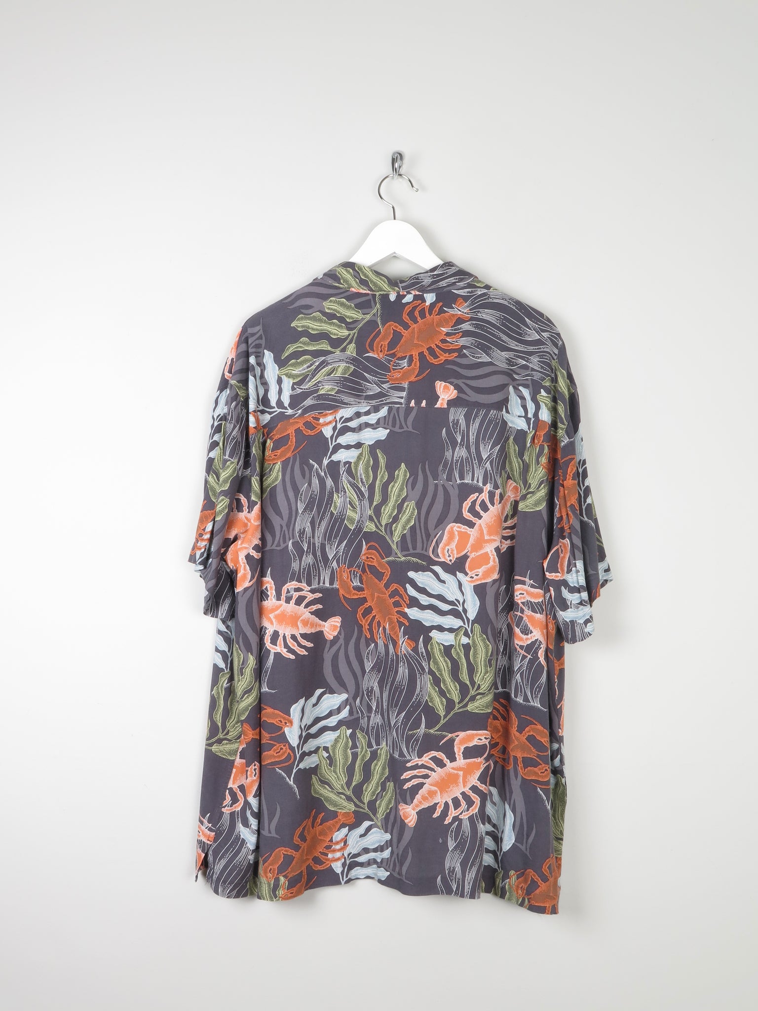 Men's Classic Hawaiian Style Shirt With Fish Print XL