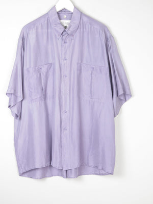 Men's Lilac Silk Shirt L/XL - The Harlequin