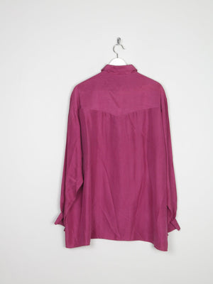 Mens Purple Silk Vintage Shirt XL - The Harlequin