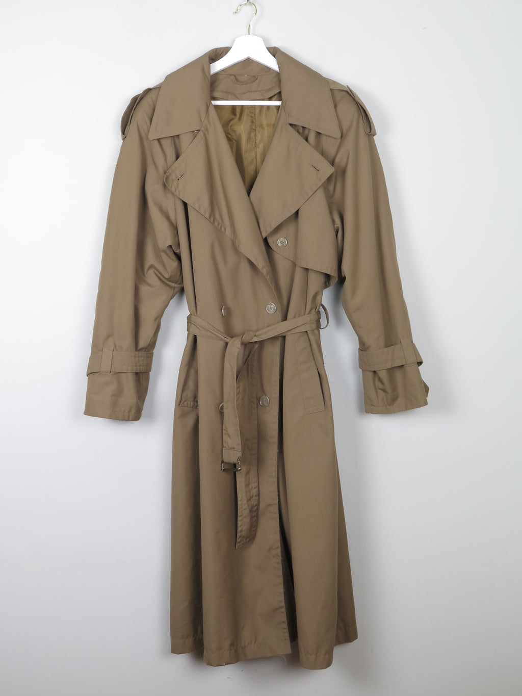 Women's Khaki Vintage Trench Coat M/L