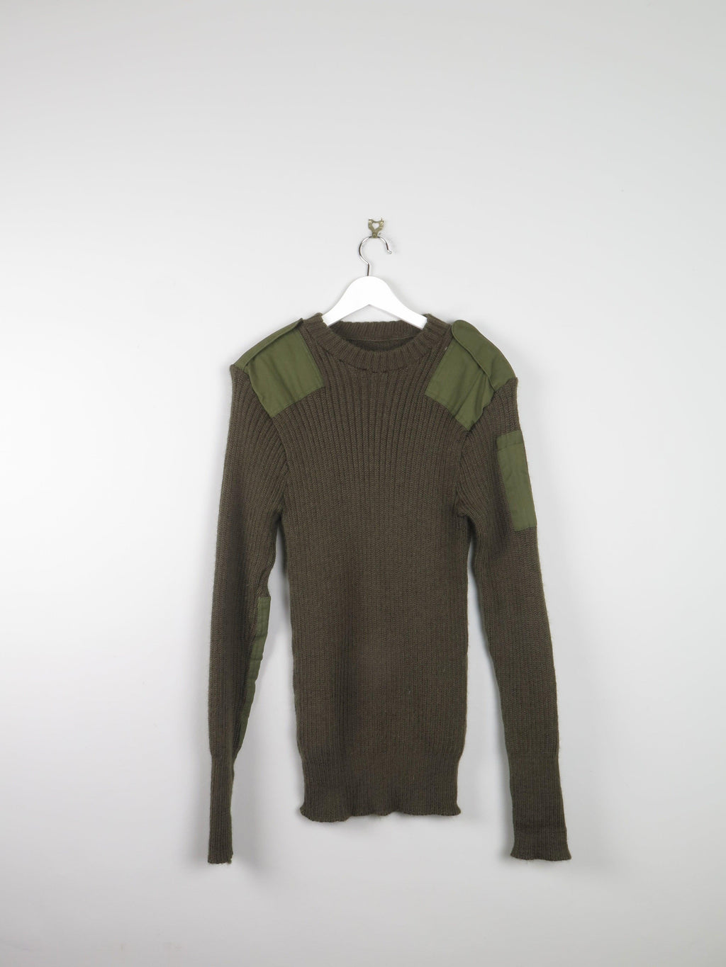 Mens Green Army Jumper M - The Harlequin
