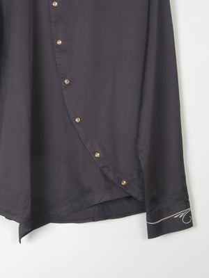 Men's Black Vintage Shirt With Original Tag Unworn L - The Harlequin