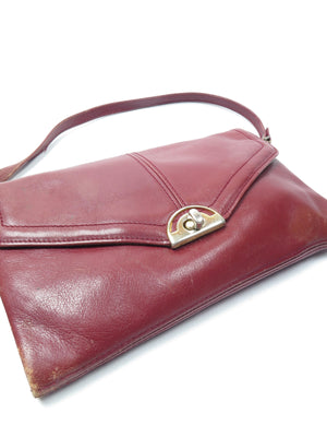 1970s Wine Leather Bag - The Harlequin
