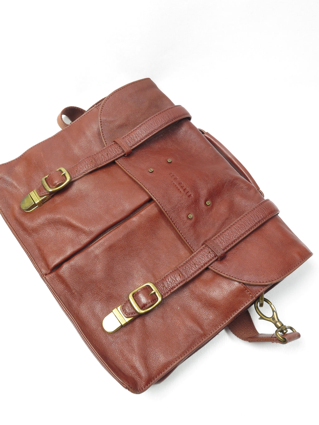 Mens Brown Leather Ted Baker Bag