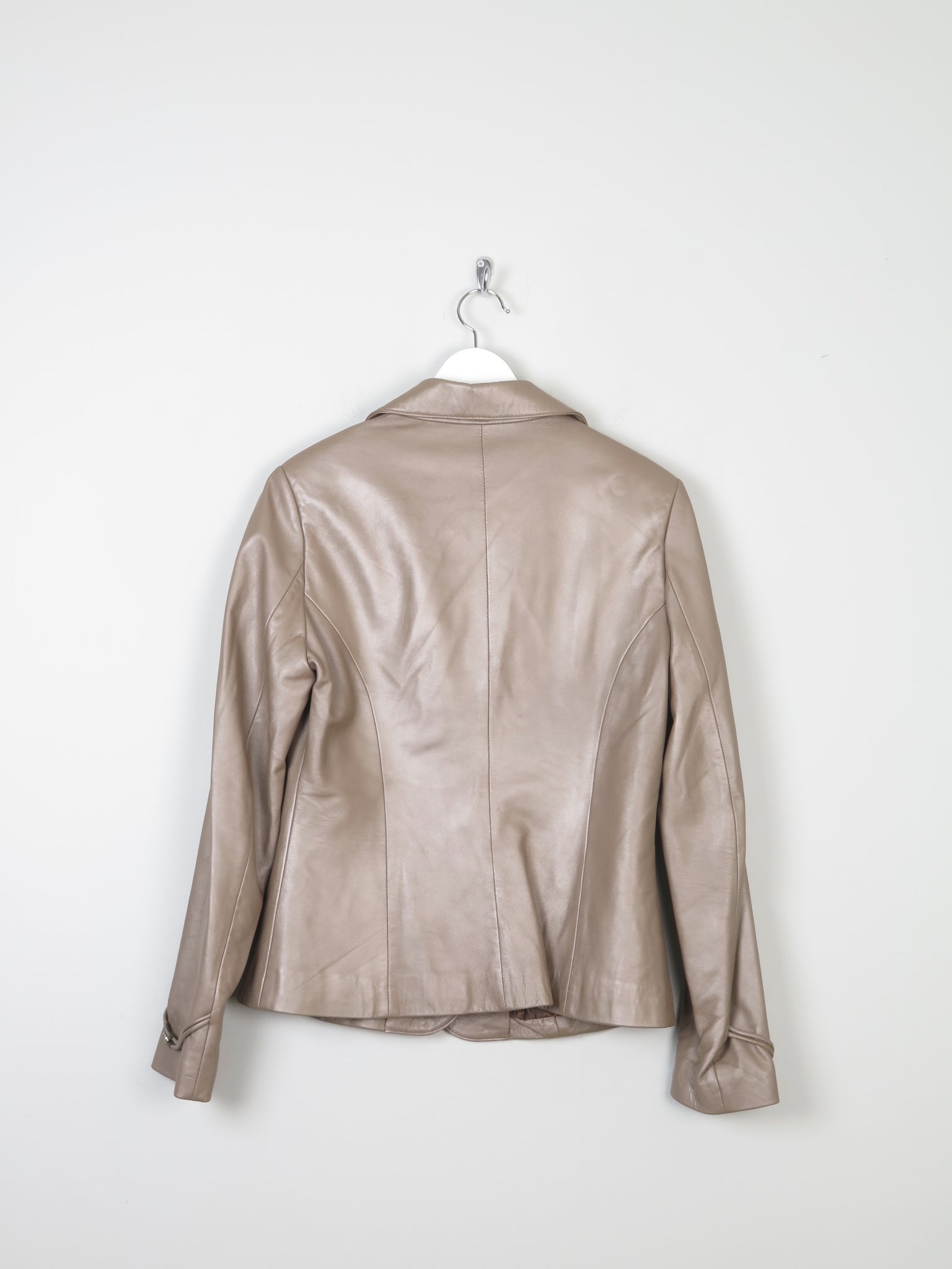 Women’s Vintage Italian Copper Pearlised Leather Jacket M