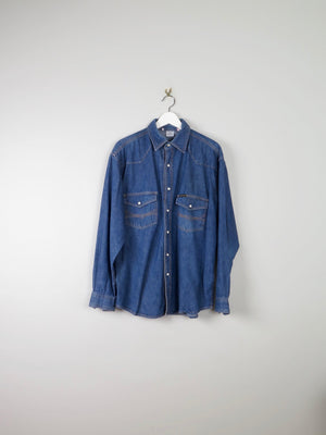 Men's Blue Denim Shirt L