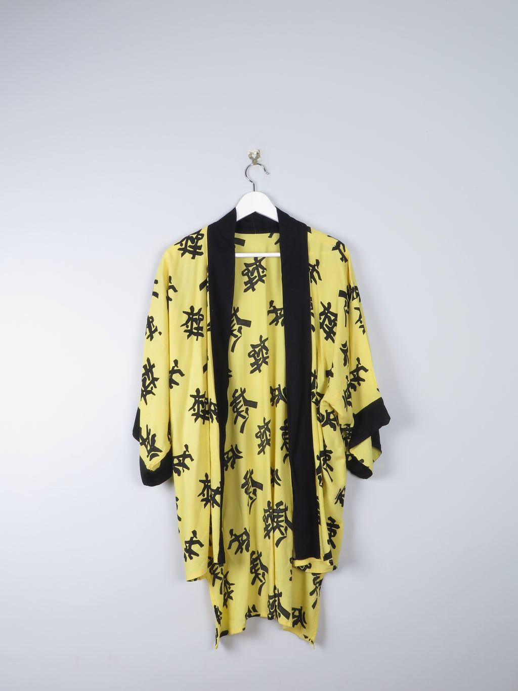 Yellow & Black Waterfall Kimono S/M