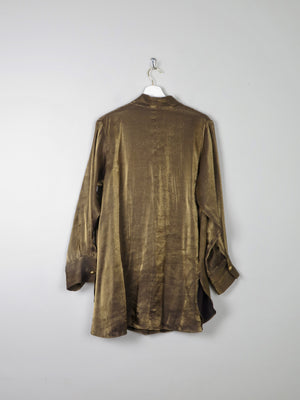 Women's Gold Lame Blouse/Jacket/Dress Oversized S/M/L/XL