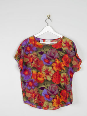 Vibrant Floral Tshirt Blouse M