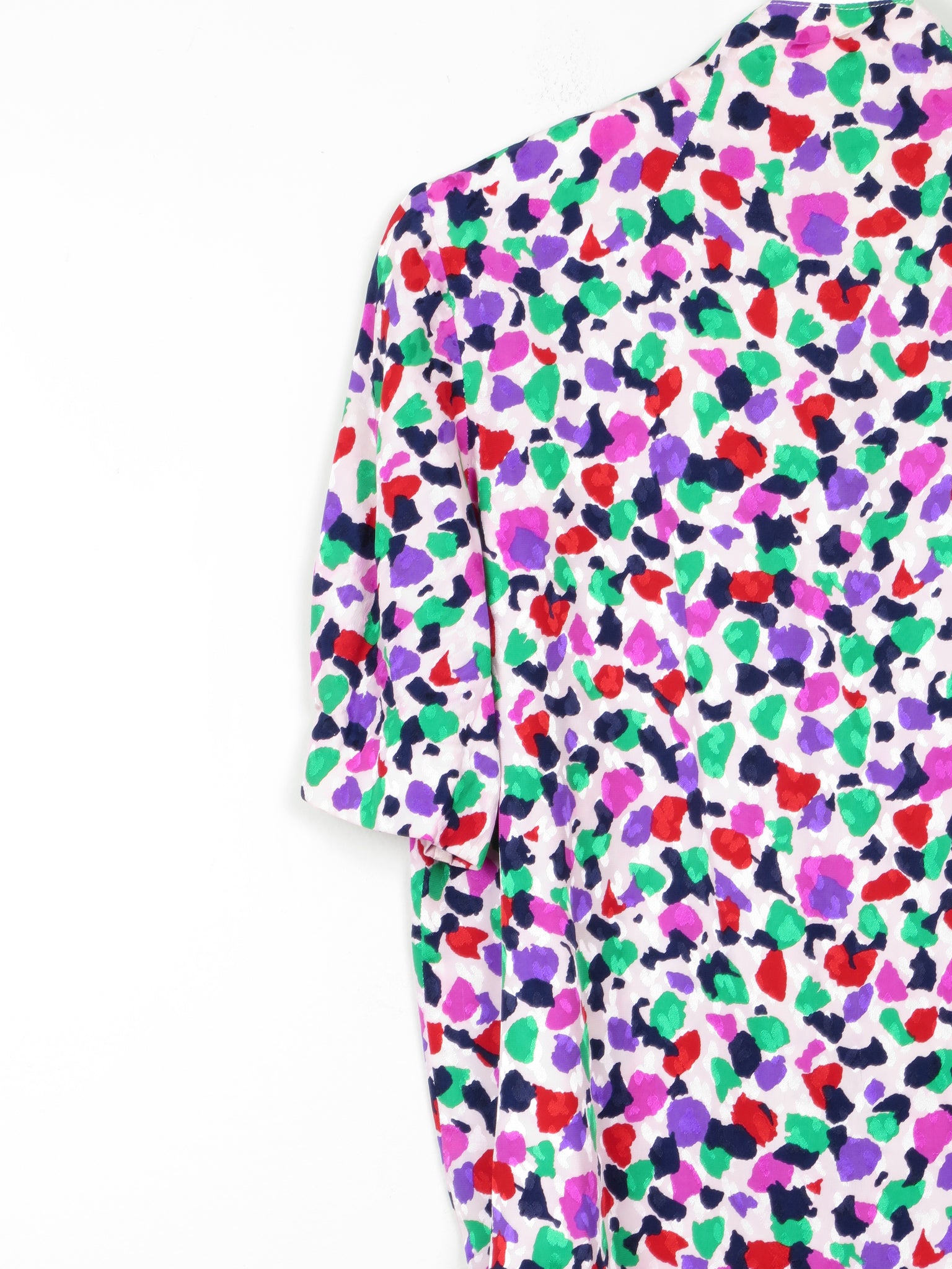 Printed Colourful 40s Style  Blouse 10/12 - The Harlequin