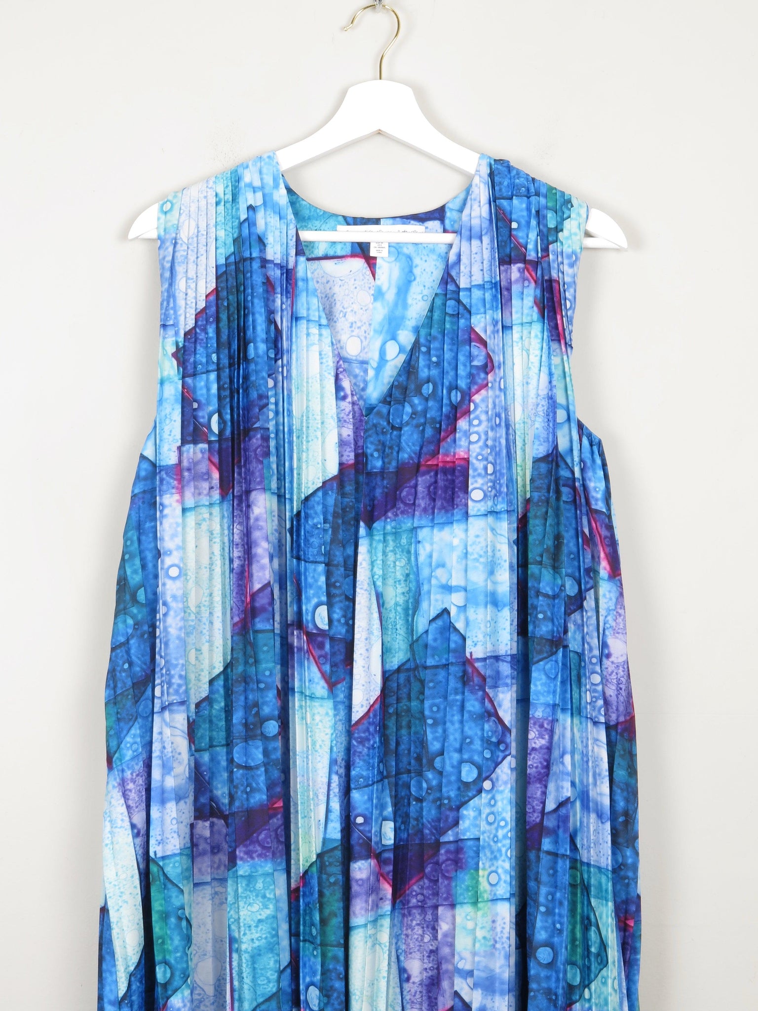 & Other Stories Blue & Purple Graphic Print Dress S - The Harlequin