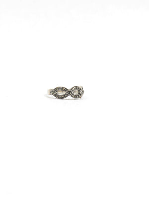 Art Deco Style Marcasite Ring - The Harlequin