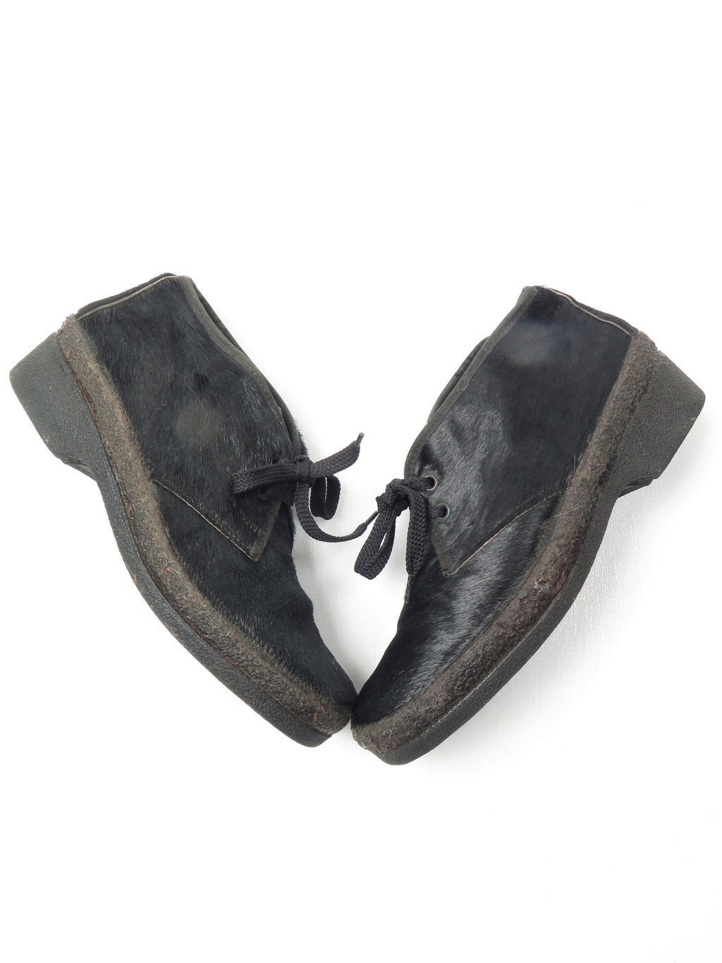 Black Cowhide Desert Style Shoes/Boots 5/38 - The Harlequin