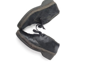 Black Cowhide Desert Style Shoes/Boots 5/38 - The Harlequin