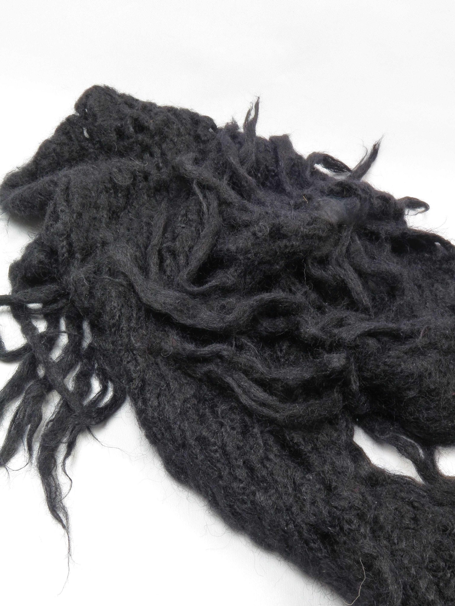 Black Crochet Vintage Shawl/Scarf - The Harlequin